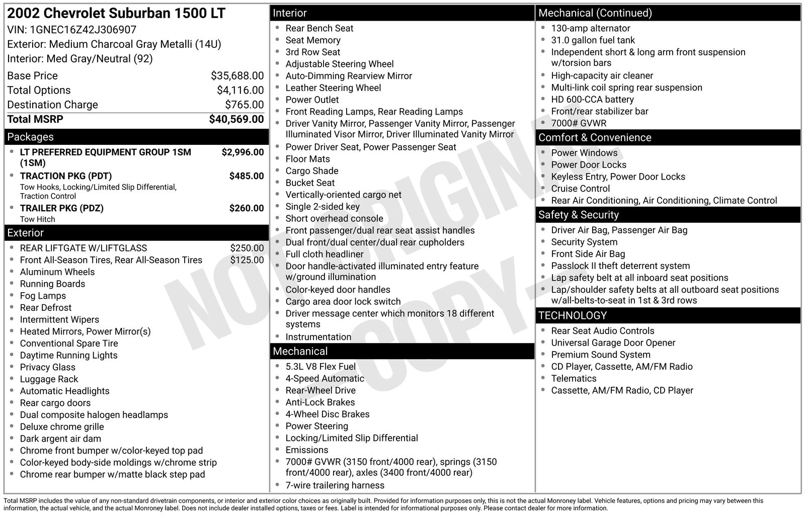chevrolet suburban 2002 1GNEC16Z42J306907 image chevrolet suburban 2002 1GNEC16Z42J306907 image