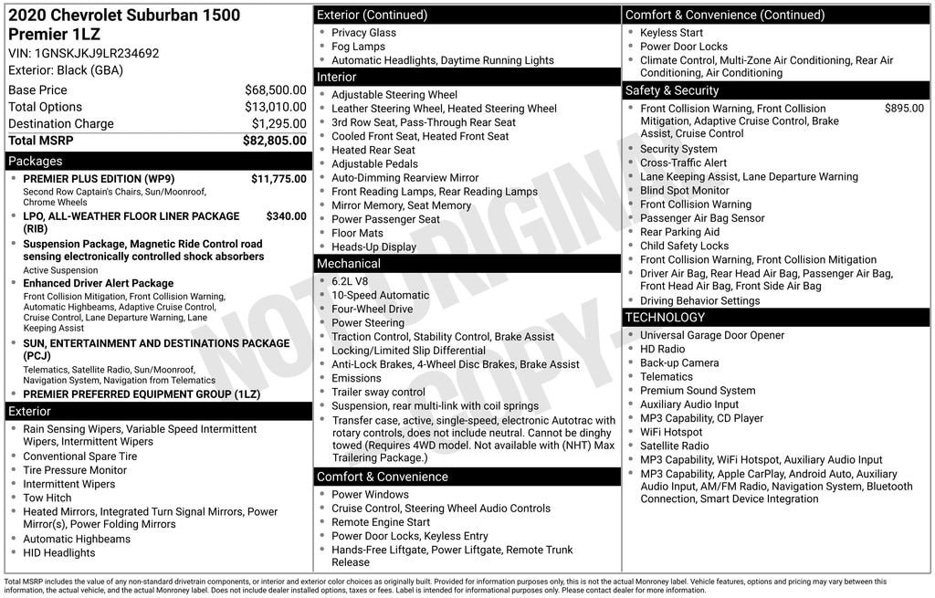 chevrolet suburban 2020 1GNSKJKJ9LR234692 image chevrolet suburban 2020 1GNSKJKJ9LR234692 image