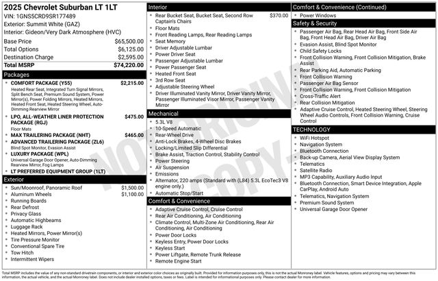 chevrolet suburban 2025 1GNS5CRD9SR177489 image chevrolet suburban 2025 1GNS5CRD9SR177489 image