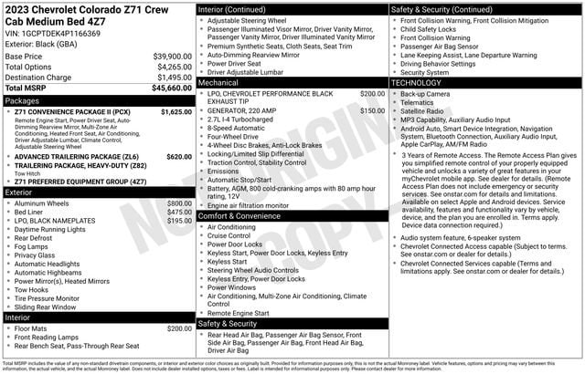 chevrolet colorado 2023 1GCPTDEK4P1166369 image chevrolet colorado 2023 1GCPTDEK4P1166369 image