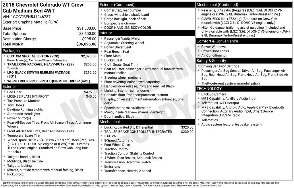 chevrolet colorado 2018 1GCGTBEN5J1246737 image chevrolet colorado 2018 1GCGTBEN5J1246737 image