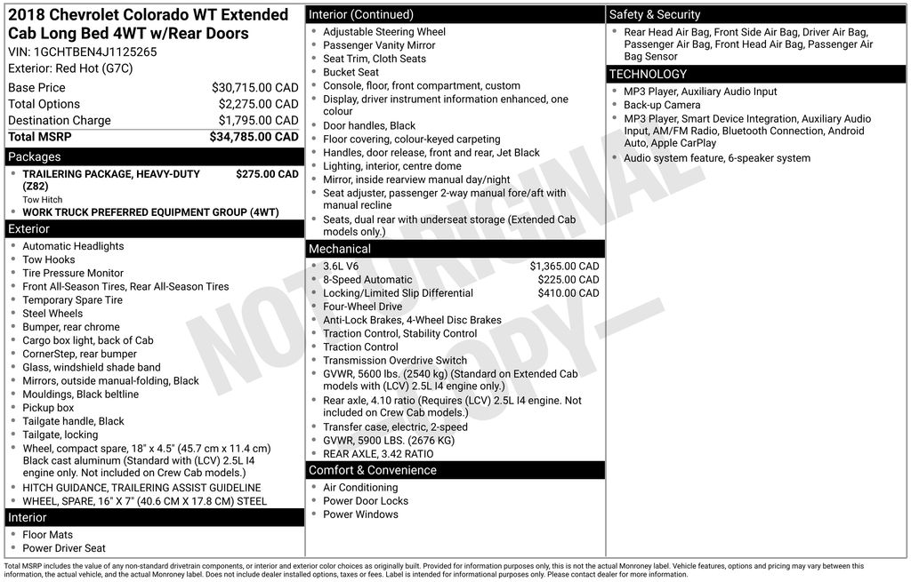 chevrolet colorado 2018 1GCHTBEN4J1125265 image chevrolet colorado 2018 1GCHTBEN4J1125265 image