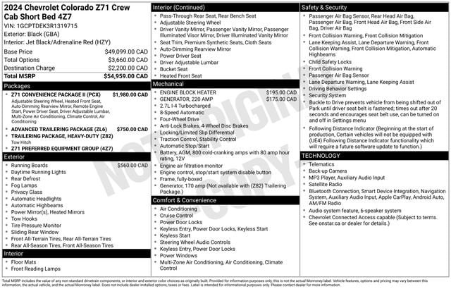 chevrolet colorado 2024 1GCPTDEK3R1319715 image chevrolet colorado 2024 1GCPTDEK3R1319715 image
