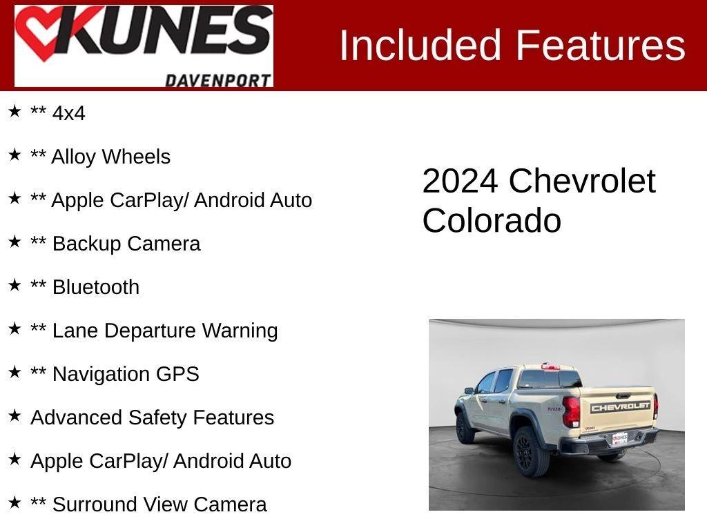 chevrolet colorado 2024 1GCPTEEK3R1113526 image chevrolet colorado 2024 1GCPTEEK3R1113526 image