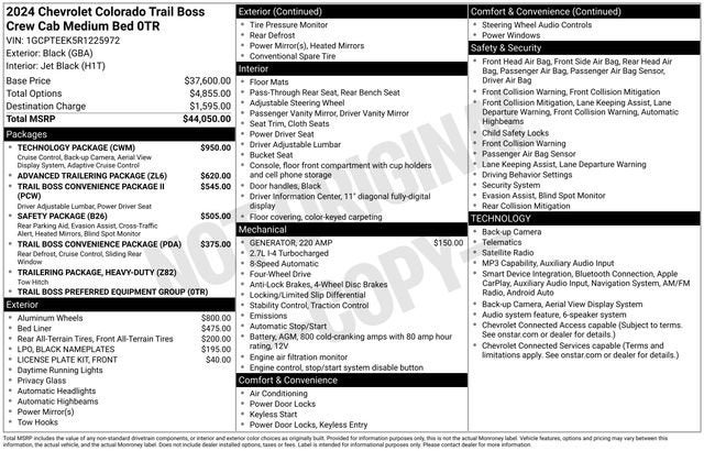 chevrolet colorado 2024 1GCPTEEK5R1225972 image chevrolet colorado 2024 1GCPTEEK5R1225972 image