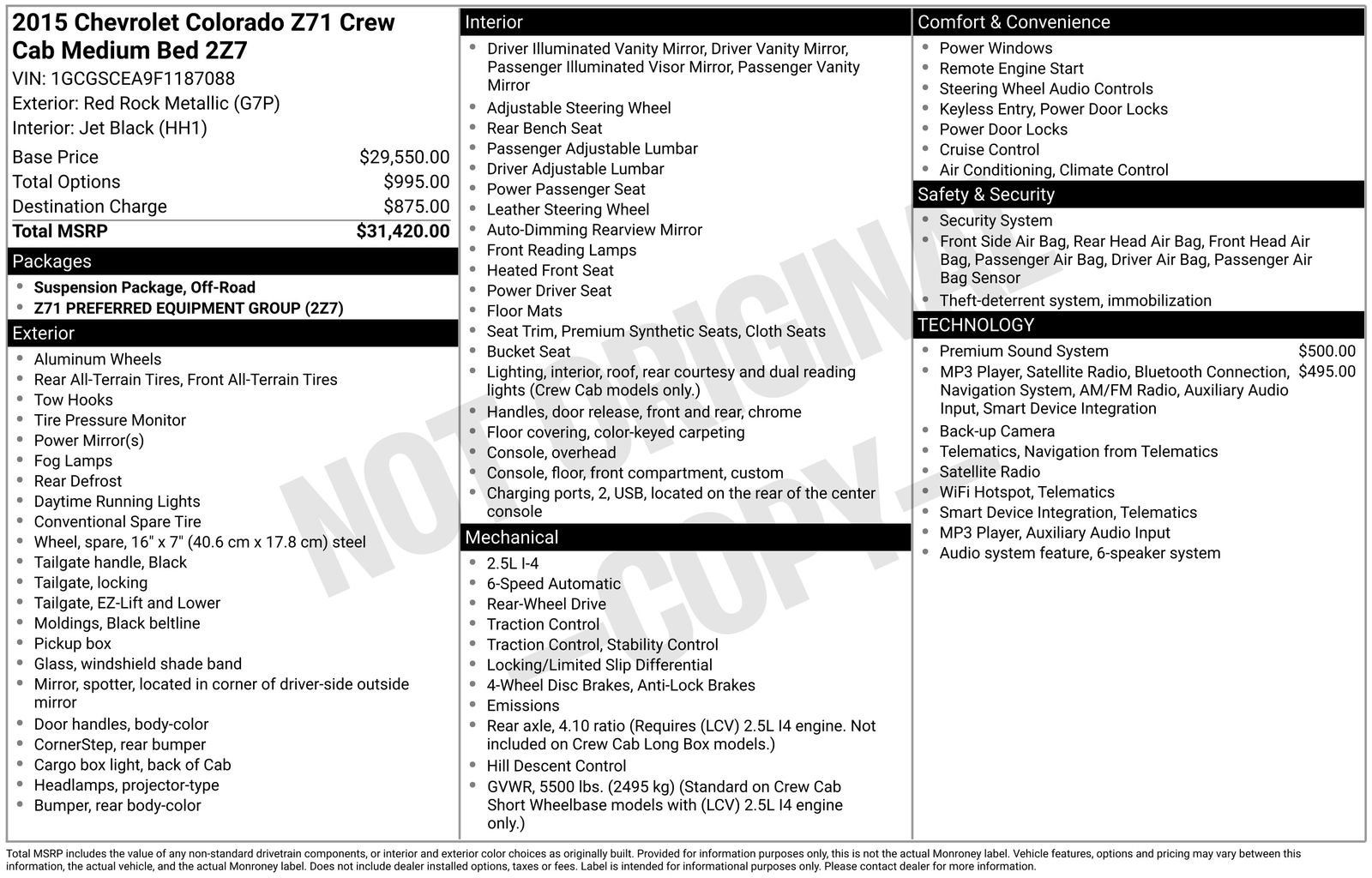 chevrolet colorado 2015 1GCGSCEA9F1187088 image chevrolet colorado 2015 1GCGSCEA9F1187088 image