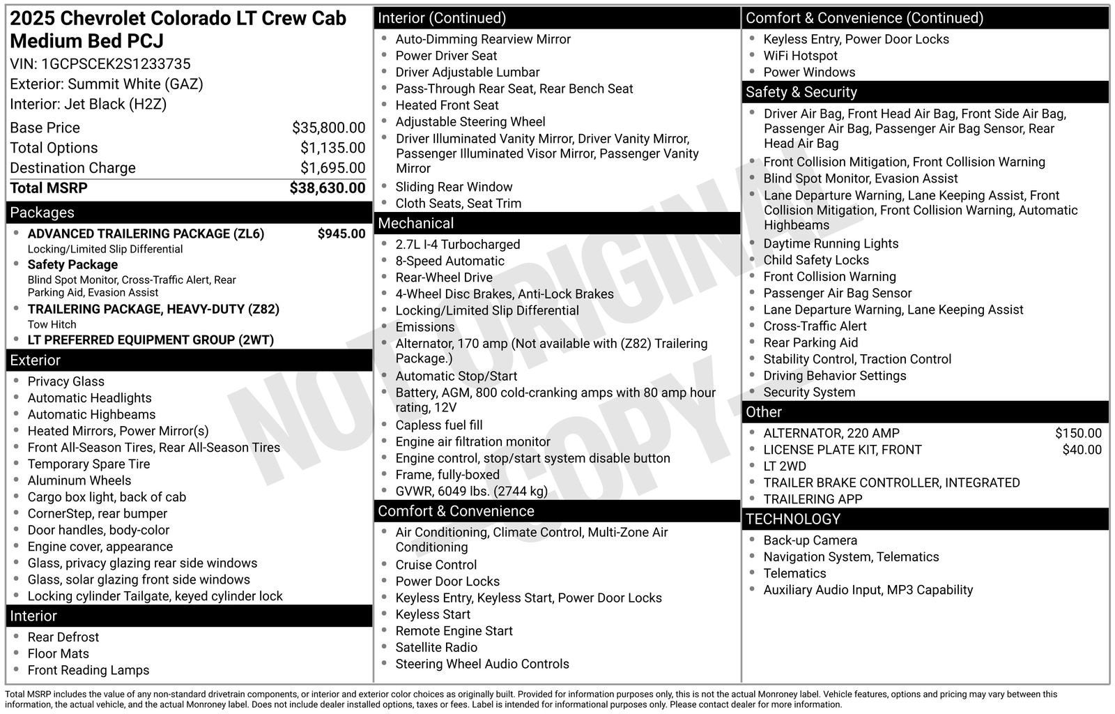 chevrolet colorado 2025 1GCPSCEK2S1233735 image chevrolet colorado 2025 1GCPSCEK2S1233735 image
