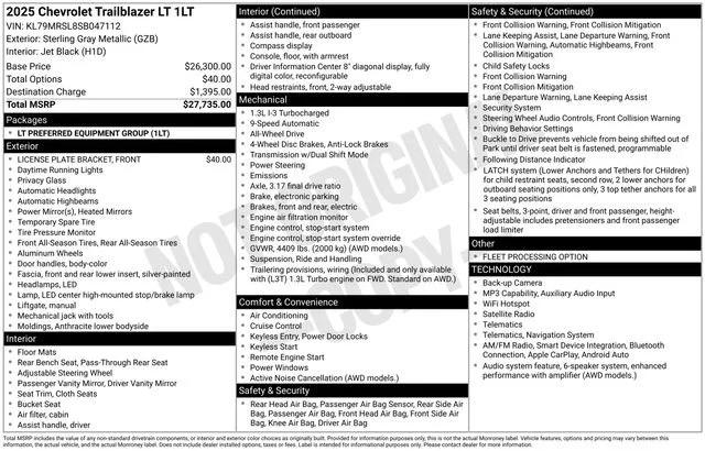 chevrolet trailblazer 2025 KL79MRSL8SB047112 image chevrolet trailblazer 2025 KL79MRSL8SB047112 image