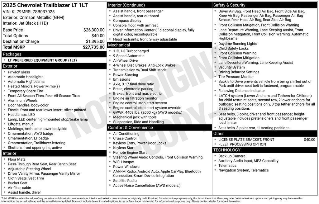 chevrolet trailblazer 2025 KL79MRSL7SB037025 image chevrolet trailblazer 2025 KL79MRSL7SB037025 image