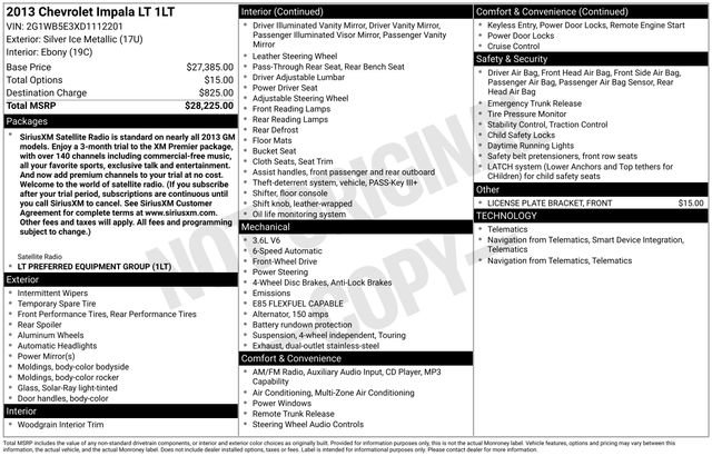chevrolet impala 2013 2G1WB5E3XD1112201 image chevrolet impala 2013 2G1WB5E3XD1112201 image