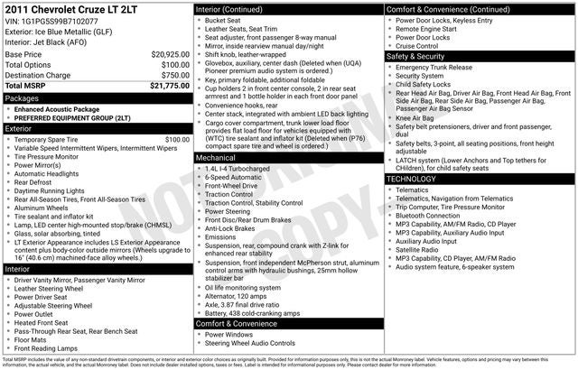 chevrolet cruze 2011 1G1PG5S99B7102077 image chevrolet cruze 2011 1G1PG5S99B7102077 image