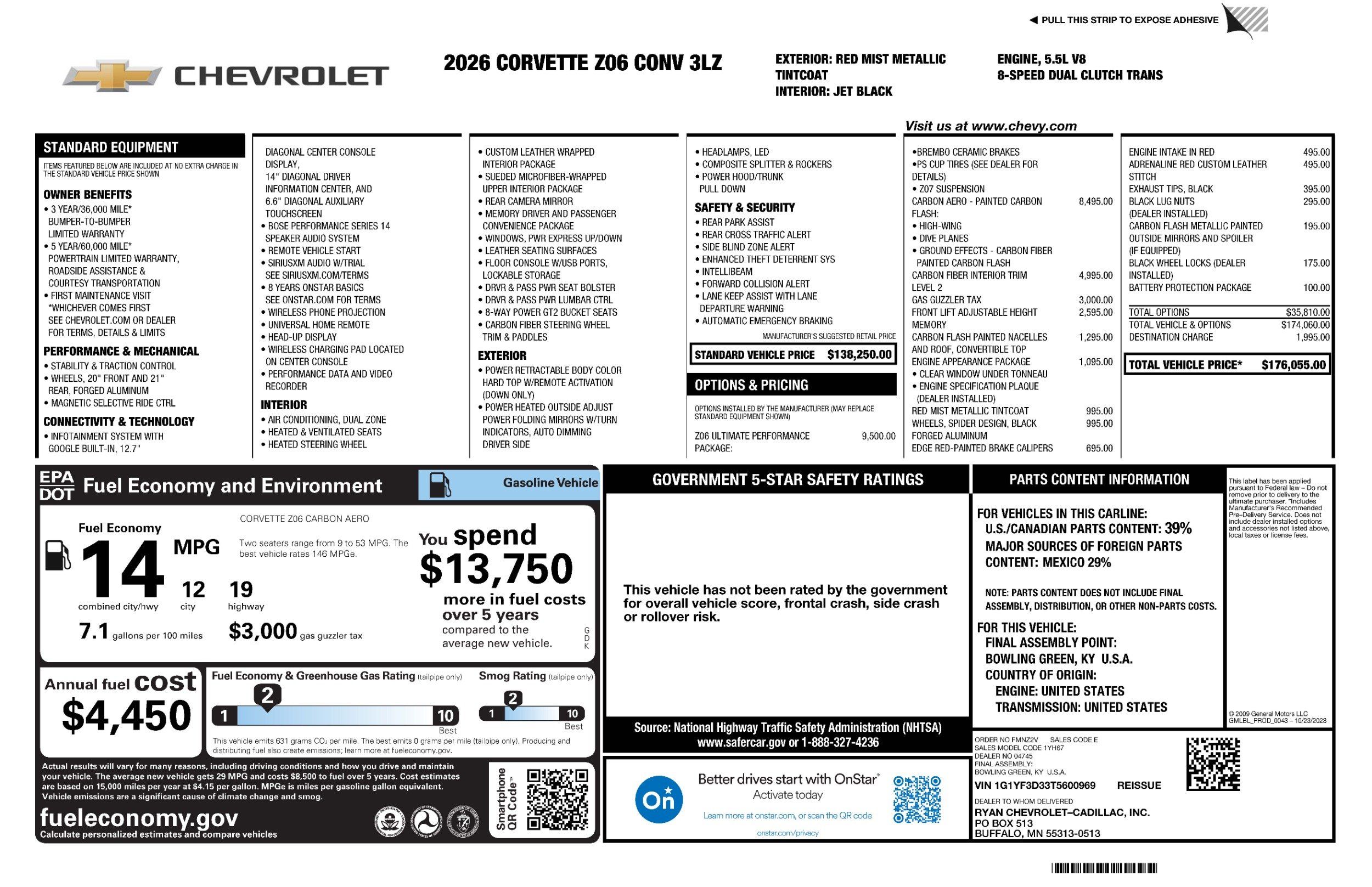 chevrolet corvette 2026 1G1YF3D33T5600969 image chevrolet corvette 2026 1G1YF3D33T5600969 image