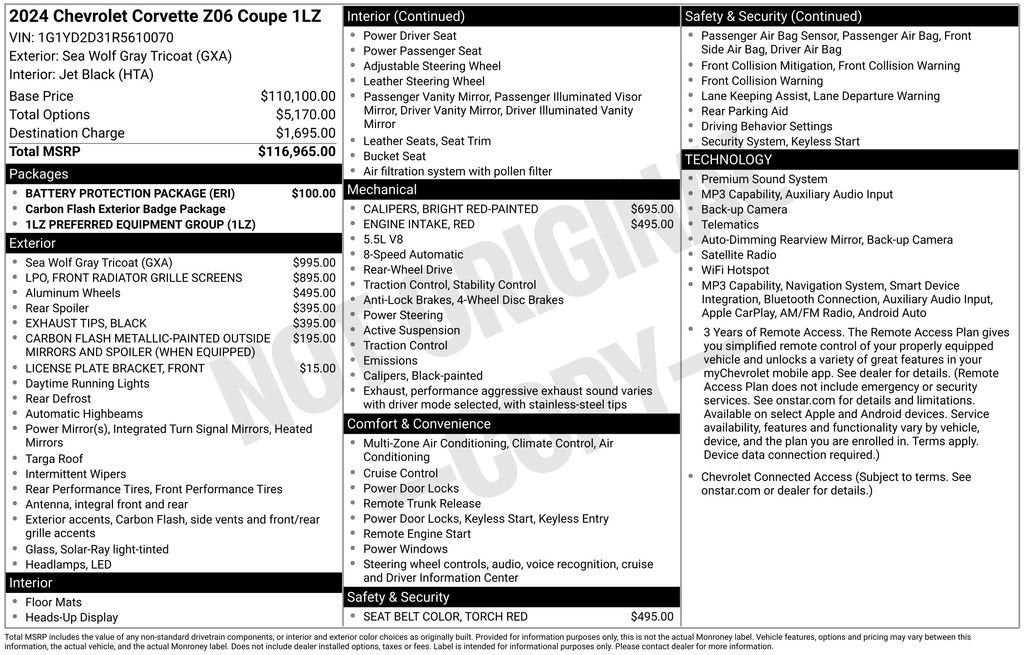 chevrolet corvette 2024 1G1YD2D31R5610070 image chevrolet corvette 2024 1G1YD2D31R5610070 image