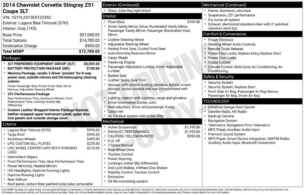 chevrolet corvette 2014 1G1YL2D73E5122352 image chevrolet corvette 2014 1G1YL2D73E5122352 image