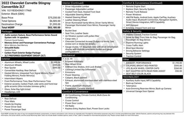 chevrolet corvette 2022 1G1YB3D43N5117960 image chevrolet corvette 2022 1G1YB3D43N5117960 image