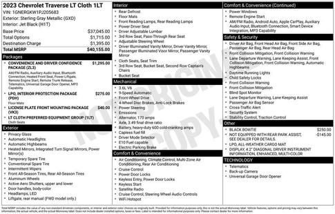 chevrolet traverse 2023 1GNERGKW1PJ205683 image chevrolet traverse 2023 1GNERGKW1PJ205683 image