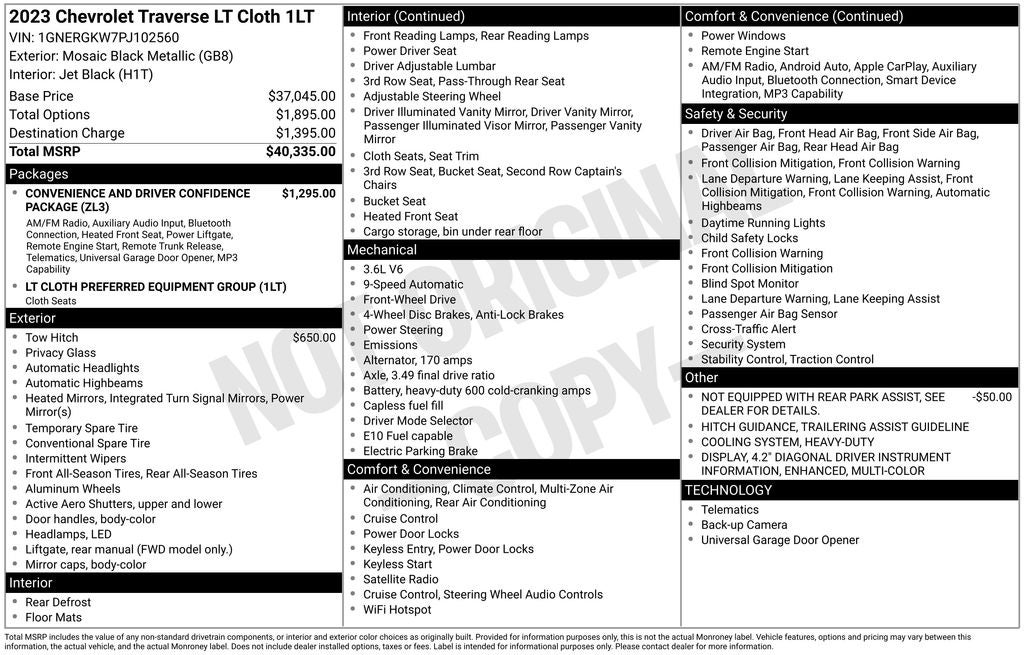 chevrolet traverse 2023 1GNERGKW7PJ102560 image chevrolet traverse 2023 1GNERGKW7PJ102560 image