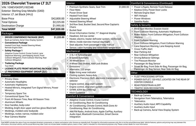chevrolet traverse 2026 1GNEVGKS9TJ182348 image chevrolet traverse 2026 1GNEVGKS9TJ182348 image