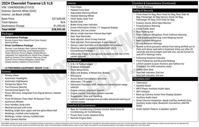chevrolet traverse 2024 1GNEREKSXRJ215732 image chevrolet traverse 2024 1GNEREKSXRJ215732 image