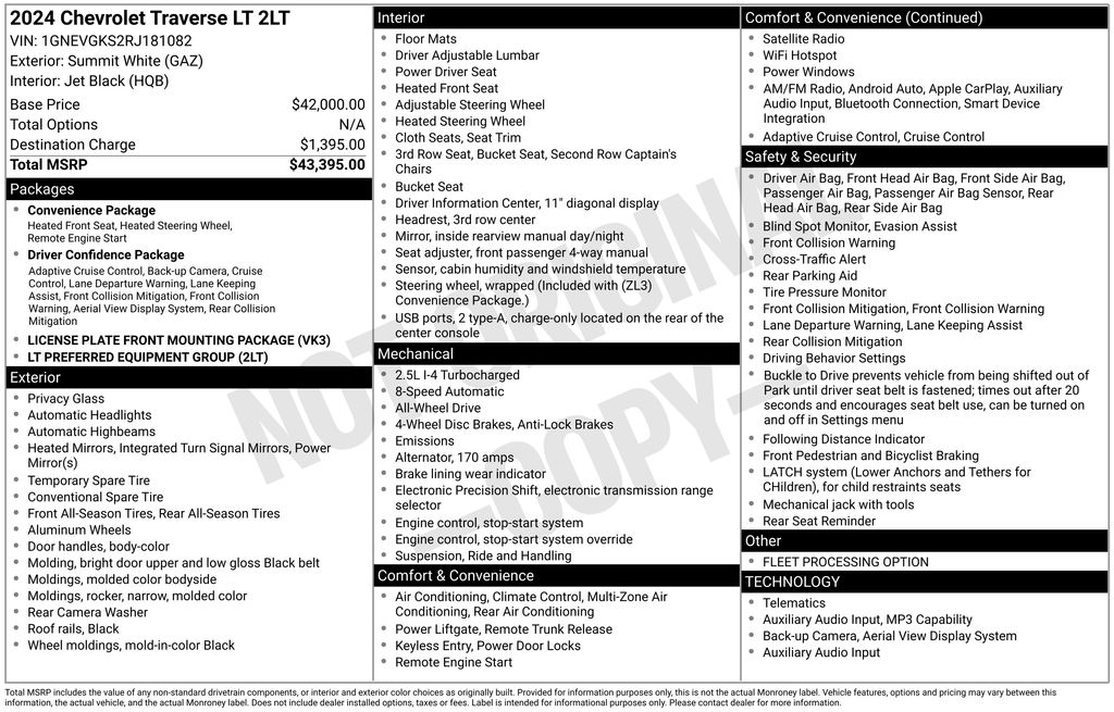 chevrolet traverse 2024 1GNEVGKS2RJ181082 image chevrolet traverse 2024 1GNEVGKS2RJ181082 image
