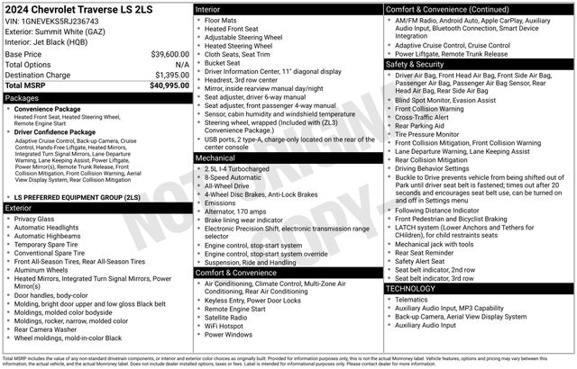 chevrolet traverse 2024 1GNEVEKS5RJ236743 image chevrolet traverse 2024 1GNEVEKS5RJ236743 image