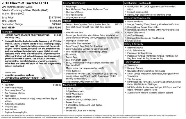 chevrolet traverse 2013 1GNKRGKD5DJ157828 image chevrolet traverse 2013 1GNKRGKD5DJ157828 image