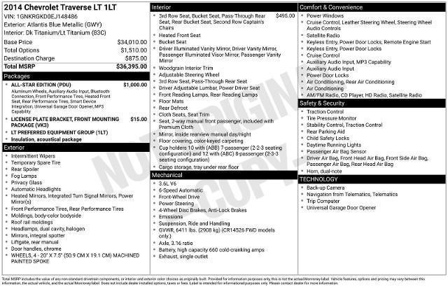 chevrolet traverse 2014 1GNKRGKD0EJ148486 image chevrolet traverse 2014 1GNKRGKD0EJ148486 image