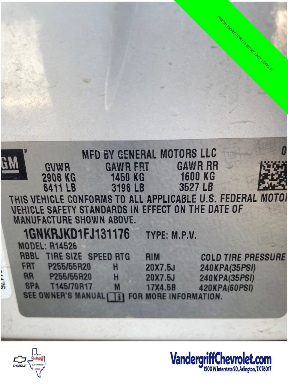chevrolet traverse 2015 1GNKRJKD1FJ131176 image chevrolet traverse 2015 1GNKRJKD1FJ131176 image