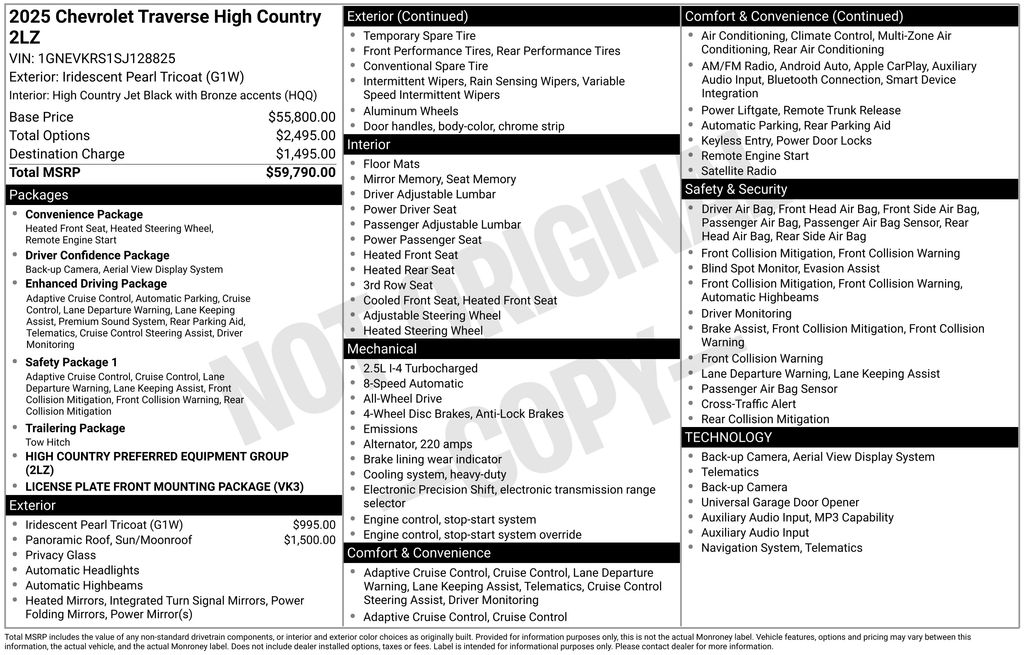 chevrolet traverse 2025 1GNEVKRS1SJ128825 image chevrolet traverse 2025 1GNEVKRS1SJ128825 image