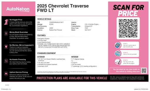 chevrolet traverse 2025 1GNERGRS4SJ213417 image chevrolet traverse 2025 1GNERGRS4SJ213417 image