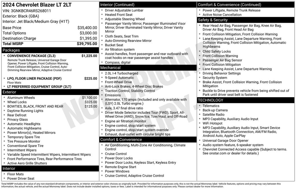 chevrolet blazer 2024 3GNKBCR46RS268011 image chevrolet blazer 2024 3GNKBCR46RS268011 image