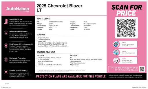 chevrolet blazer 2025 3GNKBCR43SS168695 image chevrolet blazer 2025 3GNKBCR43SS168695 image