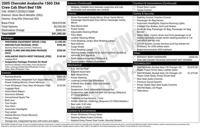 chevrolet avalanche 2005 3GNEC12Z05G210588 image chevrolet avalanche 2005 3GNEC12Z05G210588 image