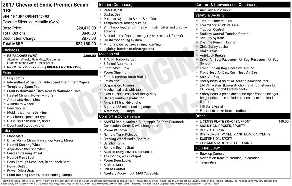 chevrolet sonic 2017 1G1JF5SB9H4147493 image chevrolet sonic 2017 1G1JF5SB9H4147493 image