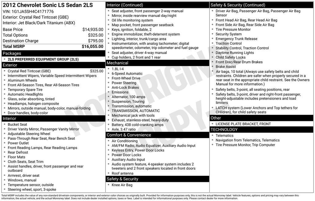 chevrolet sonic 2012 1G1JA5SH4C4171776 image chevrolet sonic 2012 1G1JA5SH4C4171776 image