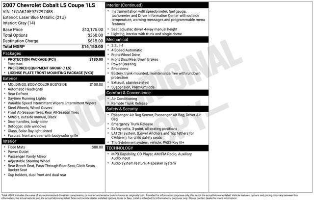 chevrolet cobalt 2007 1G1AK15F977297488 image chevrolet cobalt 2007 1G1AK15F977297488 image