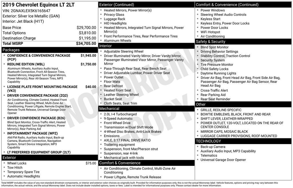 chevrolet equinox 2019 2GNAXLEX5K6165647 image chevrolet equinox 2019 2GNAXLEX5K6165647 image