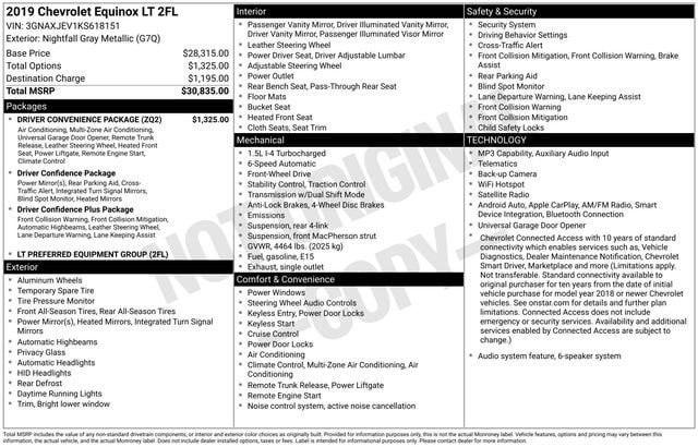 chevrolet equinox 2019 3GNAXJEV1KS618151 image chevrolet equinox 2019 3GNAXJEV1KS618151 image