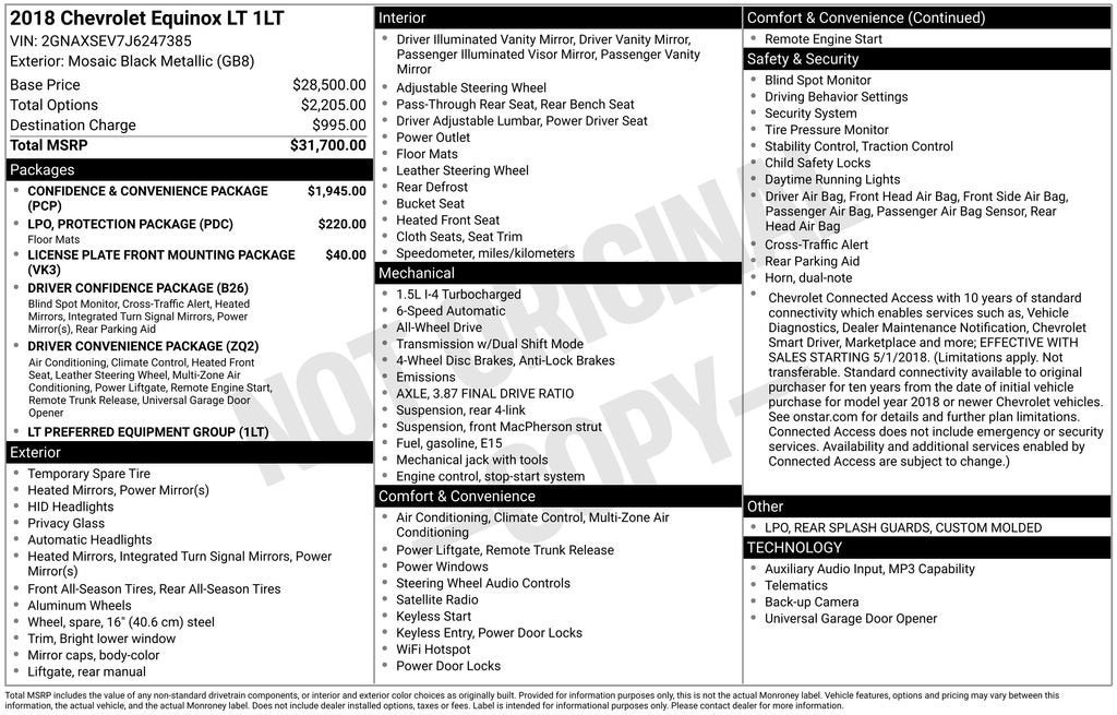 chevrolet equinox 2018 2GNAXSEV7J6247385 image chevrolet equinox 2018 2GNAXSEV7J6247385 image
