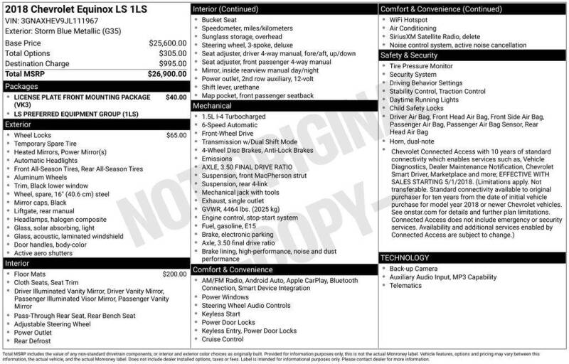 chevrolet equinox 2018 3GNAXHEV9JL111967 image