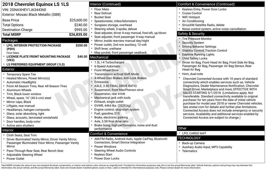 chevrolet equinox 2018 2GNAXHEV1J6344360 image chevrolet equinox 2018 2GNAXHEV1J6344360 image