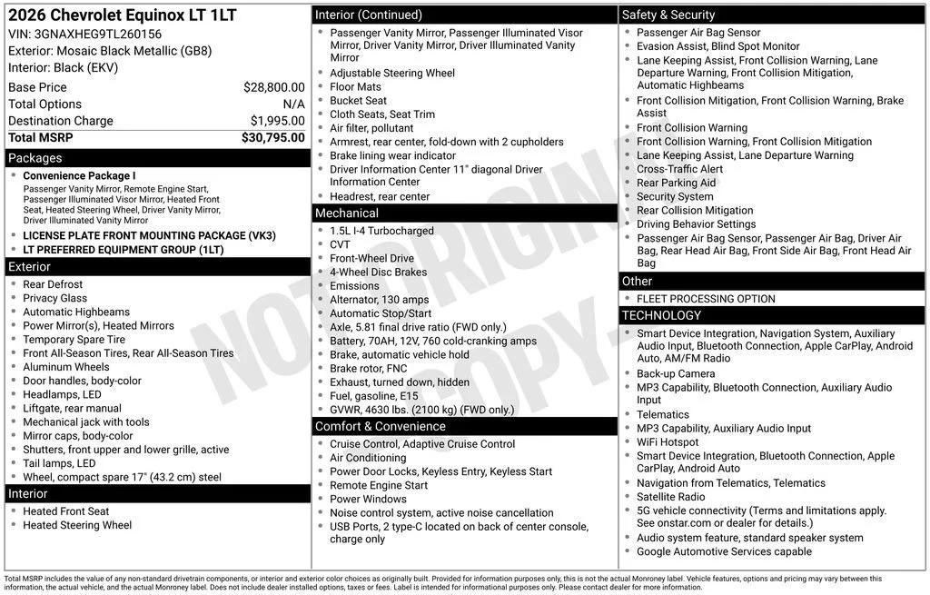 chevrolet equinox 2026 3GNAXHEG9TL260156 image chevrolet equinox 2026 3GNAXHEG9TL260156 image