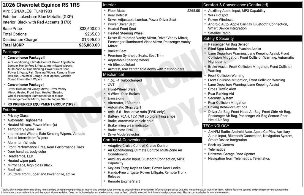chevrolet equinox 2026 3GNAXLEG1TL401983 image chevrolet equinox 2026 3GNAXLEG1TL401983 image