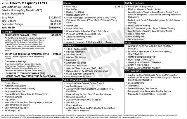 chevrolet equinox 2026 3GNAXPEG0TL523533 image chevrolet equinox 2026 3GNAXPEG0TL523533 image