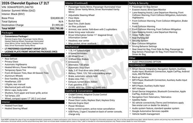 chevrolet equinox 2026 3GNAXPEG9TL246753 image chevrolet equinox 2026 3GNAXPEG9TL246753 image