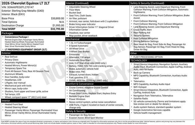 chevrolet equinox 2026 3GNAXPEG0TL270147 image chevrolet equinox 2026 3GNAXPEG0TL270147 image