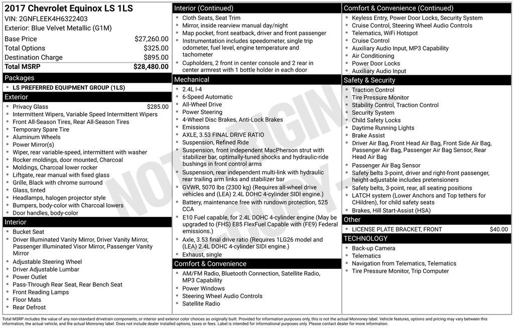chevrolet equinox 2017 2GNFLEEK4H6322403 image chevrolet equinox 2017 2GNFLEEK4H6322403 image