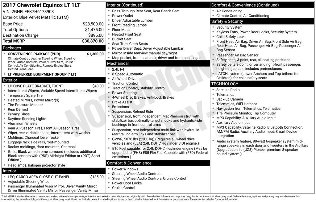 chevrolet equinox 2017 2GNFLFEK7H6178903 image chevrolet equinox 2017 2GNFLFEK7H6178903 image