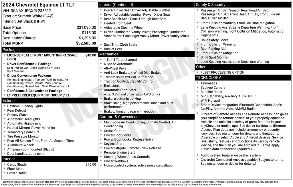 chevrolet equinox 2024 3GNAXUEGXRL235817 image chevrolet equinox 2024 3GNAXUEGXRL235817 image