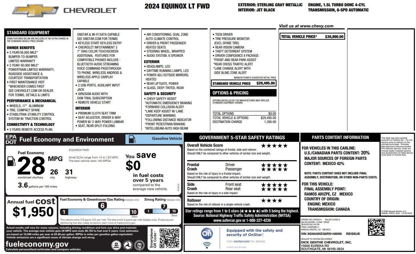 chevrolet equinox 2024 3GNAXKEG6RS148099 image chevrolet equinox 2024 3GNAXKEG6RS148099 image